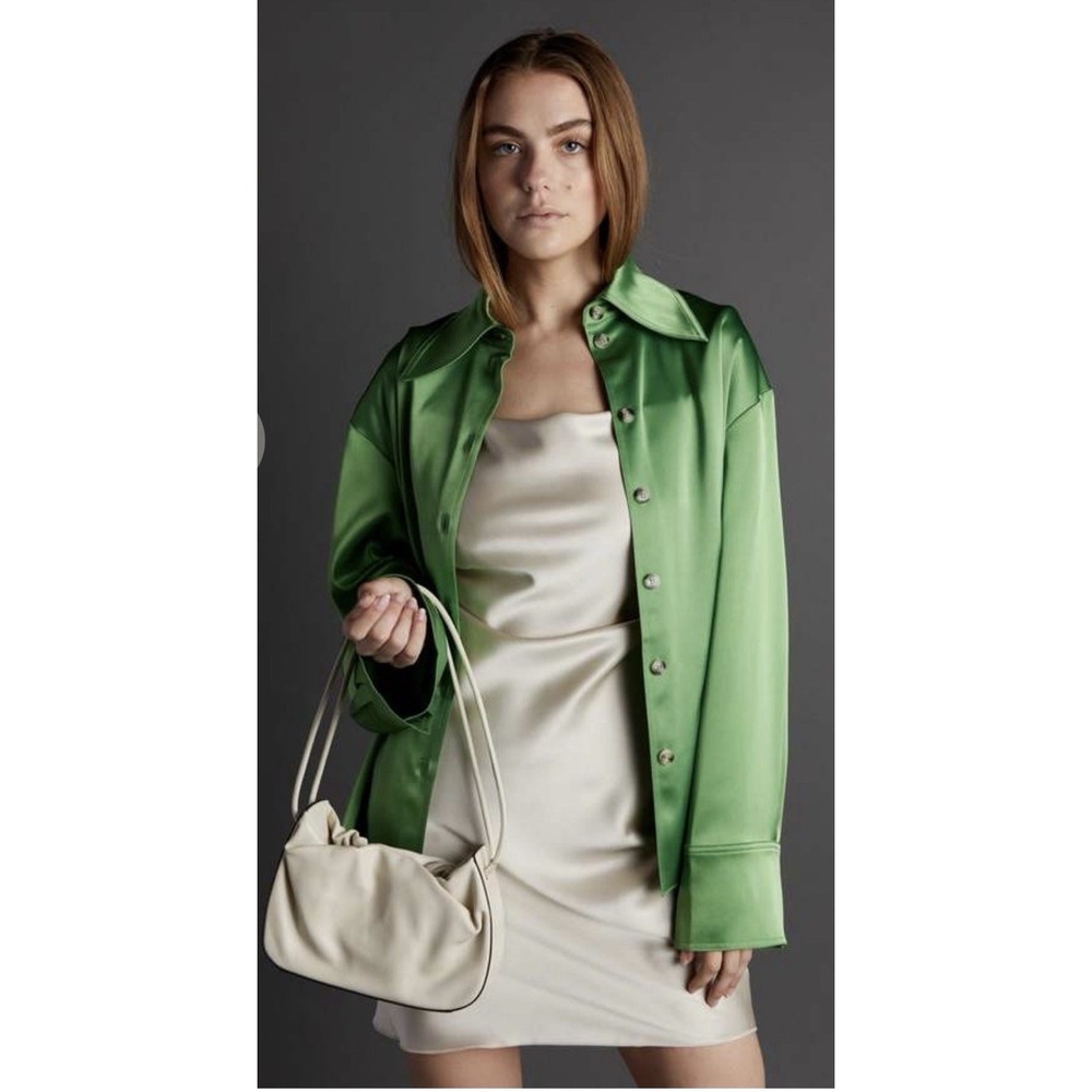 NANUSHKA CAIO Collared Long Sleeve Button Front Blouse Shirt Jacket M/L